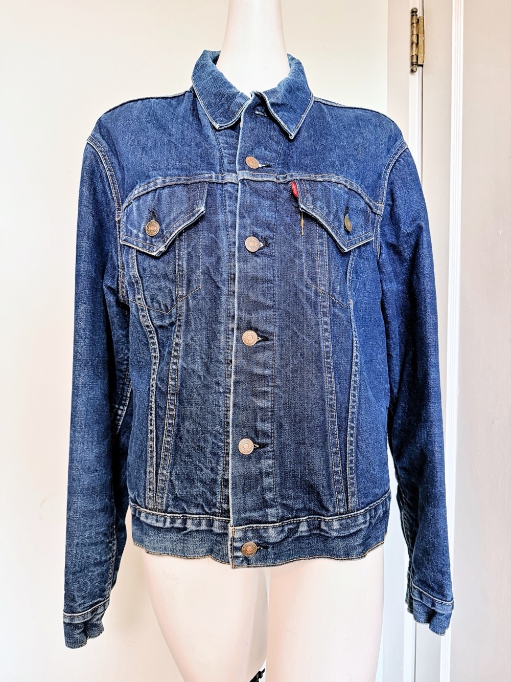 Vintage Levi’s Women’s XL Blanket Lined Denim Trucker Jacket Blue Jean